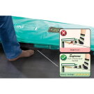 EXIT Supreme ground level trampoline 244x427cm with safety net - green