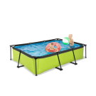 EXIT Lime pool 10ft x 6.6ft x 25.6in with filter pump - green