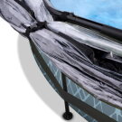 EXIT Stone pool 12ft x 30in with filter pump and dome - grey