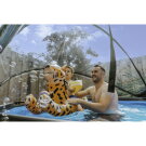 EXIT Wood Pool 10 ftx30in with Filter Pump & Dome - Brown