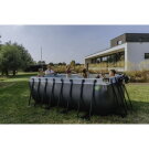 EXIT Black Leather pool 13ft x 6.6ft x 48in with sand filter pump - black