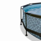 EXIT Stone pool 12ft x 30in with filter pump and canopy - grey