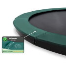 EXIT InTerra ground-level trampoline ø427cm - green