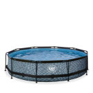 EXIT Stone pool 12ft x 30in with filter pump - grey