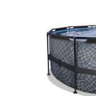 EXIT Stone pool 14ft x 48in with sand filter pump - grey