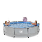 EXIT Soft Grey pool 12ft x 30in with filter pump - grey
