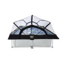 EXIT Soft Grey Pool 10x6.6x2ft with Filter Pump & Dome