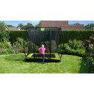 EXIT Silhouette ground trampoline 5x7ft with safety net - green