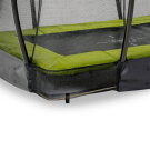 EXIT Silhouette ground trampoline 5x7ft with safety net - green