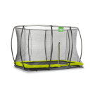 EXIT Silhouette ground trampoline 7x10ft with safety net - green