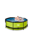 EXIT Lime pool 8ft x 30in with filter pump and canopy - green