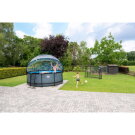 EXIT Black Leather pool 12ft x 48in with sand filter pump and dome - black