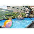 EXIT Black Wood pool 10ft x 6.6ft x 25.6in with filter pump and dome - black