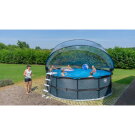 EXIT Stone pool 15ft x 48in with sand filter pump and dome - grey