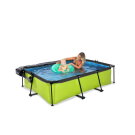 EXIT Lime pool 7ft x 5ft x 25.6in with filter pump and dome - green