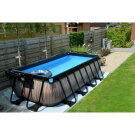 EXIT Black Leather pool 13ft x 6.6ft x 39in with sand filter pump - black