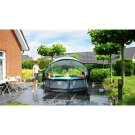 EXIT Black Wood pool 10ft x 30in with filter pump and dome - black