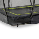 EXIT Silhouette ground trampoline 5x7ft with safety net - black