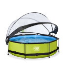 EXIT Lime pool 10ft x 30in with filter pump and dome - green