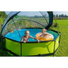 EXIT Lime pool ø300x76cm with filter pump and dome - green