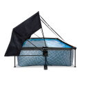 EXIT Stone pool 10ft x 6.6ft x 25.6in with filter pump and canopy - grey