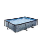 EXIT Stone pool 10ft x 6.6ft x 25.6in with filter pump - grey