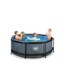 EXIT Stone pool 8ft x 30in with filter pump - grey