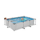 EXIT Soft Grey Pool 10x6.5ft with Filter Pump - Grey
