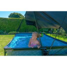 EXIT Wood pool 300x200x65cm with filter pump and canopy - brown
