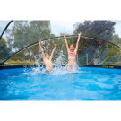 EXIT Black Leather pool 12ft x 48in with sand filter pump and dome - black