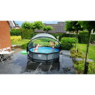 EXIT Black Wood pool 10ft x 30in with filter pump and dome - black