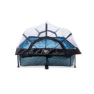 EXIT Stone pool 10ft x 6.6ft x 25.6in with filter pump and dome - grey