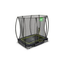 EXIT Silhouette ground trampoline 5x7ft with safety net - black