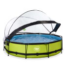 EXIT Lime pool 12ft x 30in with filter pump and dome - green