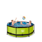 EXIT Lime pool 8ft x 30in with filter pump - green