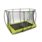 EXIT Silhouette ground trampoline 7x10ft with safety net - green