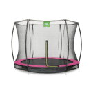 EXIT Silhouette ground trampoline 8ft with safety net - pink