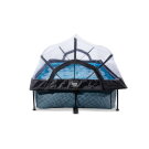 EXIT Stone pool 7ft x 5ft x 25.6in with filter pump and dome - grey