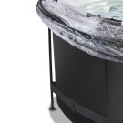 EXIT Black Leather pool 12ft x 48in with sand filter pump and dome - black