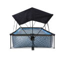 EXIT Stone pool 10ft x 6.6ft x 25.6in with filter pump and canopy - grey