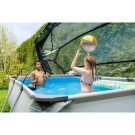 EXIT Soft Grey Pool 10x6.6x2ft with Filter Pump & Dome