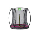 EXIT Silhouette ground trampoline 6ft with safety net - pink