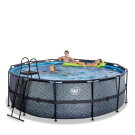 EXIT Stone pool 14ft x 48in with sand filter pump - grey
