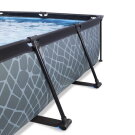 EXIT Stone pool 10ft x 6.6ft x 25.6in with filter pump - grey