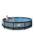 EXIT Stone pool 12ft x 30in with filter pump - grey