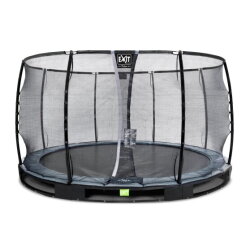 EXIT Elegant Premium ground trampoline ø366cm with Deluxe safety net - black