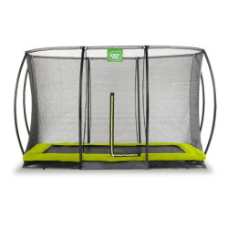 EXIT Silhouette ground trampoline 244x366cm with safety net - green