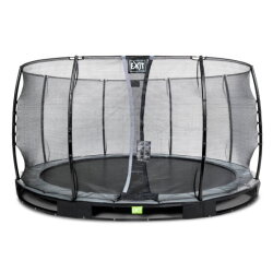 EXIT Elegant ground trampoline ø427cm with Economy safety net - black