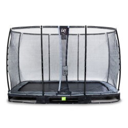 EXIT Elegant Premium ground trampoline 244x427cm with Deluxe safety net - black