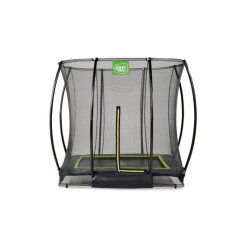 EXIT Silhouette ground trampoline 5x7ft with safety net - black